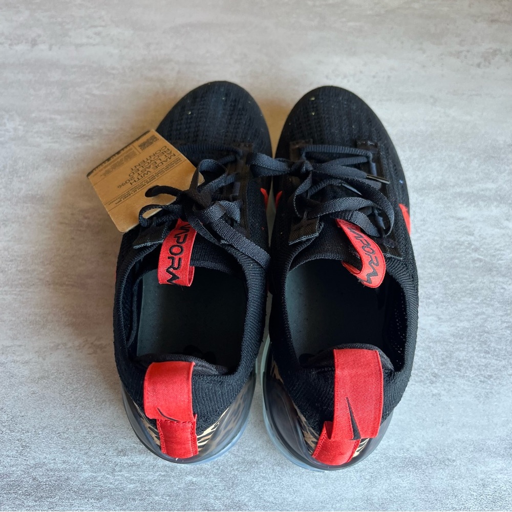 Women’s Nike Air‎ Vapormax 2021 Flyknit Black Leopard Shoes Sz 6 - Picture 4 of 6